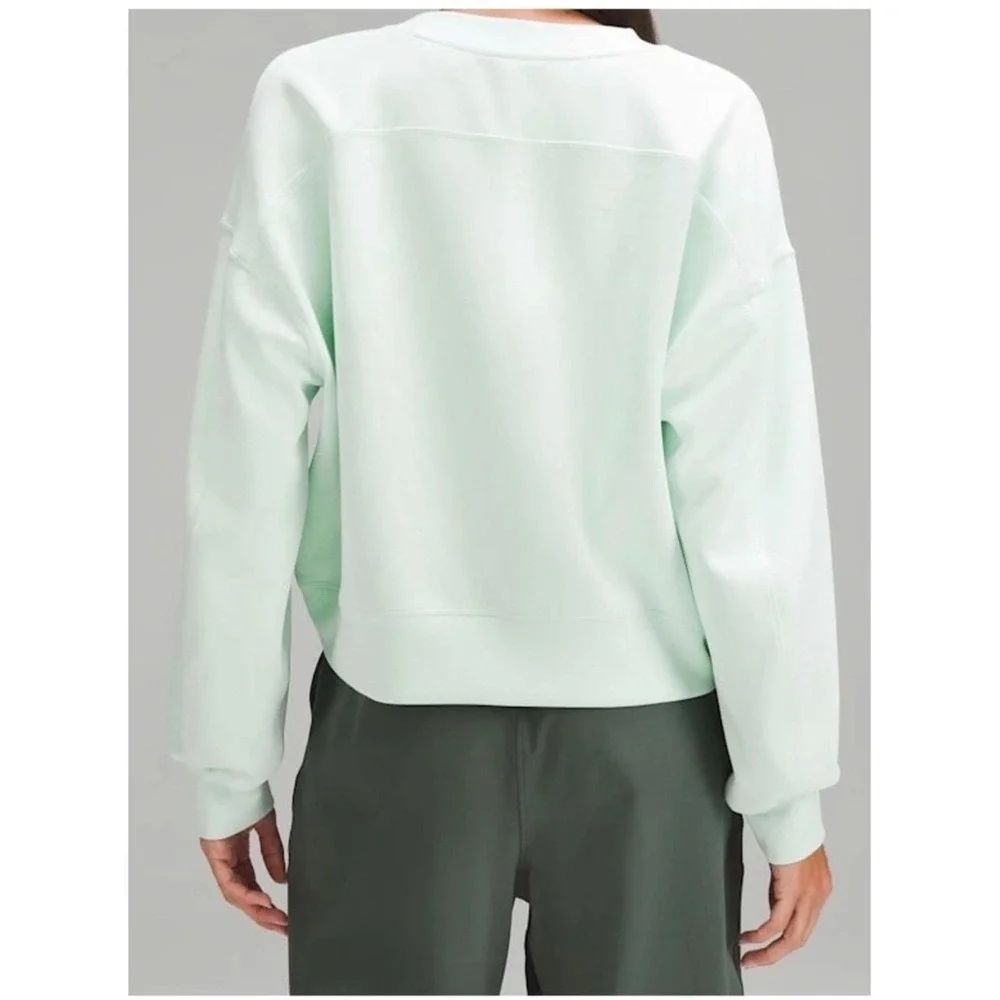 Lululemon Perfectly Oversized Crewneck Pullover Mint Green Sweatshirt Women